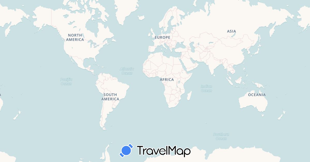 TravelMap itinerary: driving in Uganda (Africa)